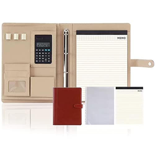 Ordner-Organizer, Padfolio, Notizblock, Portfolio-Hülle, PU-Leder, Business, A4, Kompendium, Dokumente, Executive, Konferenz, mit Hülle for Damen/Herren(Red) von RYRYR