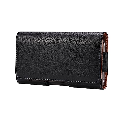 Horizontale Handy Gürteltasche Herren Schwarz, Telefon Gürtel Tasche Leder, 6.5" Universal Bauchtasche Gürtelclip Handytasche Portemonnaie Handyhalterung Ledertasche Handyhülle mit Karabinerhaken Horizontale Handy Gürteltasche Herren Schwarz, Telefon Gürtel Tasche Leder, 6.5" Universal Bauchtasche Gürtelclip Handytasche Portemonnaie Handyhalterung Ledertasche Handyhülle mit Karabinerhaken von RYSTJPHK
