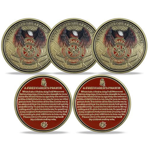 Feuerwehrmann Herausforderung Münze Feuerwehr Geschenk Feuerwehrmann Gebet Souvenir (5) von RYUKENLM