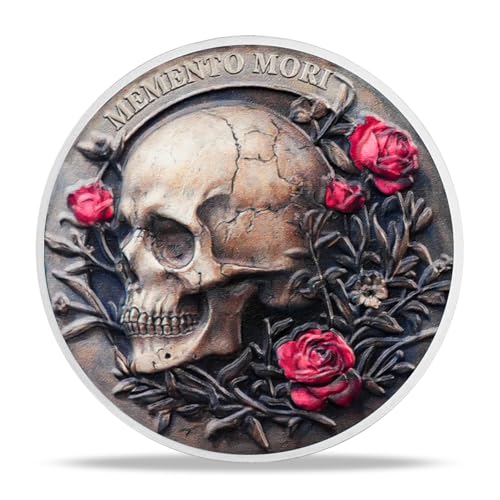 RYUKENLM Memento Mori Münze, 3D-Totenkopf-Herausforderung, EDC-Erinnerung, Erinnerung an Leben und Tod, inspirierende Stoizismus-Geschenke für die tägliche stoische Praxis RYUKENLM Memento Mori Münze, 3D-Totenkopf-Herausforderung, EDC-Erinnerung, Erinnerung an Leben und Tod, inspirierende Stoizismus-Geschenke für die tägliche stoische Praxis von RYUKENLM
