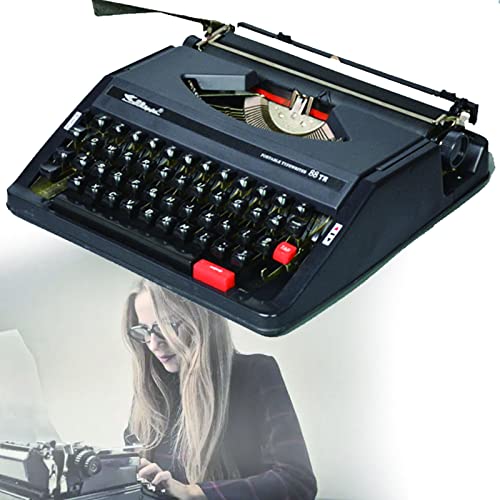 Englische Schreibmaschine,Mini Schreibmaschine Modell,Mechanische englische Schreibmaschine,für Notizen oder Briefe oder kreatives Schreiben,literarisches Geschenk des Schriftstellers,Black von RYUUZA