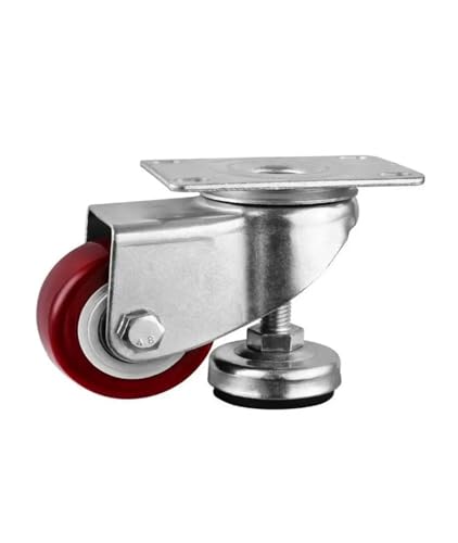 2,5 Zoll horizontal verstellbare Rollen, Durchmesser 65 mm, Schrankrad mit Fußschale, Höhe 1 universell 2,5 Zoll horizontal verstellbare Rollen, Durchmesser 65 mm, Schrankrad mit Fußschale, Höhe 1 universell von RYVEWZOOE