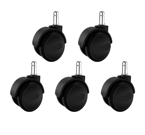 5 Teile/los 2 Zoll Schwarz/Orange/Grau Universal/Bremse 200 KG Bürostuhl Wettbewerb Rad Computer Caster Boss Stopper Stange(Black-universal) von RYVEWZOOE