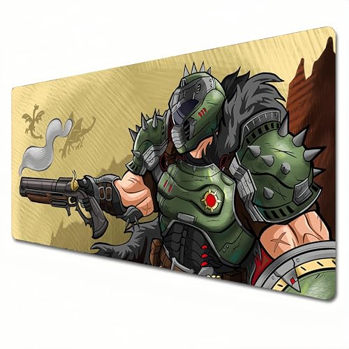 RYZLSVFB DOOM The Dark Ages Mauspad, XL, grau, großes Gaming-Mauspad, 800 x 300 cm, geeignet für Tastatur-Pads und Schreibtischunterlagen für das Home-Office. (A06, XL) von RYZLSVFB