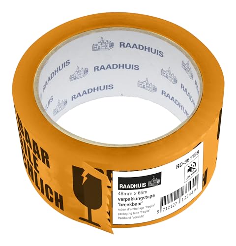 Raadhuis Paketband 48mmx66m orange Fragile Low-Noise Raadhuis Paketband 48mmx66m orange Fragile Low-Noise von Raadhuis