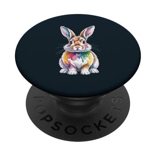 Aquarell Kaninchen Kunst Bunte Kaninchen PopSockets Klebender PopGrip Aquarell Kaninchen Kunst Bunte Kaninchen PopSockets Klebender PopGrip von Rabbit Lover Gifts & Tees
