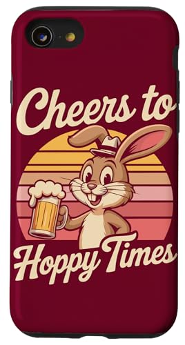 Bierhase Hoppy Times Rabbit Hülle für iPhone SE (2020) / 7 / 8 von Rabbit Lover Gifts & Tees