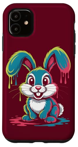 Buntes Kaninchen-Kunstwerk Kaninchen Hülle für iPhone 11 Buntes Kaninchen-Kunstwerk Kaninchen Hülle für iPhone 11 von Rabbit Lover Gifts & Tees