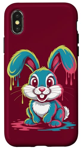 Buntes Kaninchen-Kunstwerk Kaninchen Hülle für iPhone X/XS Buntes Kaninchen-Kunstwerk Kaninchen Hülle für iPhone X/XS von Rabbit Lover Gifts & Tees