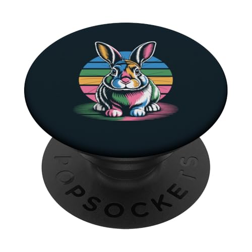 Buntes Kaninchen PopSockets Klebender PopGrip Buntes Kaninchen PopSockets Klebender PopGrip von Rabbit Lover Gifts & Tees