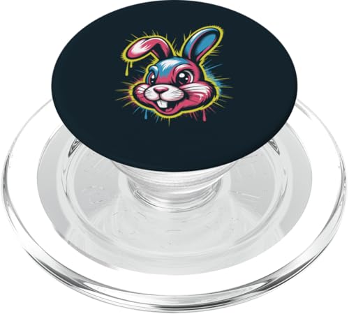 Comic Rabbit Street Art Hase PopSockets PopGrip für MagSafe Comic Rabbit Street Art Hase PopSockets PopGrip für MagSafe von Rabbit Lover Gifts & Tees