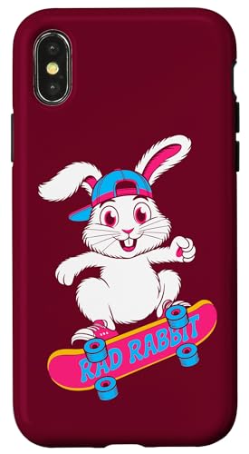 Eislaufendes Kaninchen Skateboard Hase Hülle für iPhone X/XS Eislaufendes Kaninchen Skateboard Hase Hülle für iPhone X/XS von Rabbit Lover Gifts & Tees