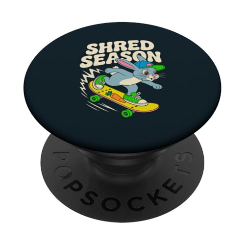 Eislaufendes Kaninchen Skateboard Hase PopSockets Klebender PopGrip Eislaufendes Kaninchen Skateboard Hase PopSockets Klebender PopGrip von Rabbit Lover Gifts & Tees