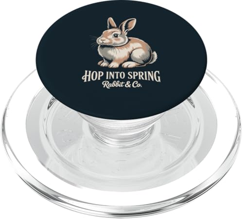 Hase Hop Into Spring Rabbit PopSockets PopGrip für MagSafe Hase Hop Into Spring Rabbit PopSockets PopGrip für MagSafe von Rabbit Lover Gifts & Tees