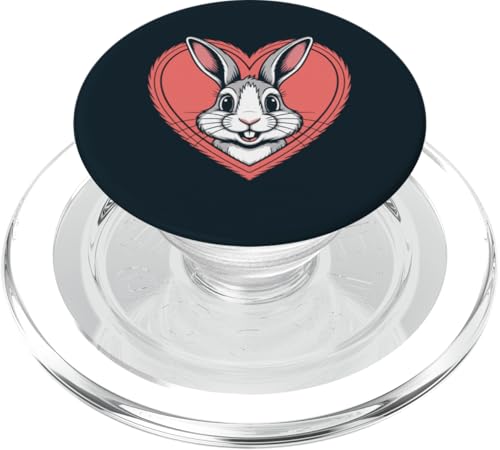Hasenherz I Love Rabbits PopSockets PopGrip für MagSafe Hasenherz I Love Rabbits PopSockets PopGrip für MagSafe von Rabbit Lover Gifts & Tees