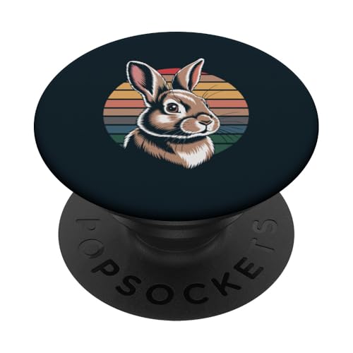 Kaninchen Vintage Hase PopSockets Klebender PopGrip Kaninchen Vintage Hase PopSockets Klebender PopGrip von Rabbit Lover Gifts & Tees