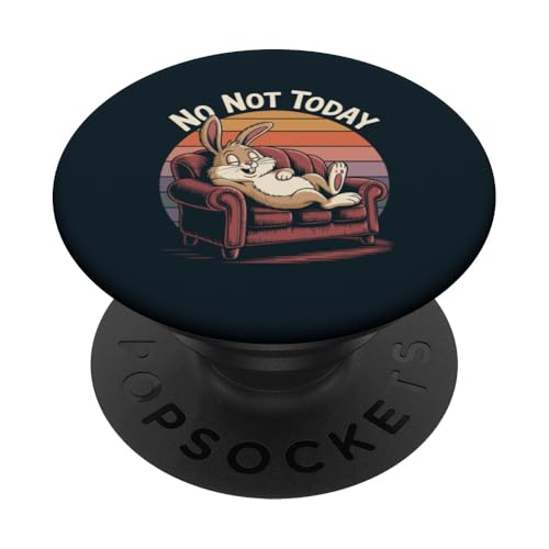 Lazy Rabbit auf der Couch Nicht heute Rabbit PopSockets Klebender PopGrip Lazy Rabbit auf der Couch Nicht heute Rabbit PopSockets Klebender PopGrip von Rabbit Lover Gifts & Tees
