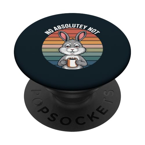 Müder Hase im Büro, Montag, kein Hase PopSockets Klebender PopGrip Müder Hase im Büro, Montag, kein Hase PopSockets Klebender PopGrip von Rabbit Lover Gifts & Tees