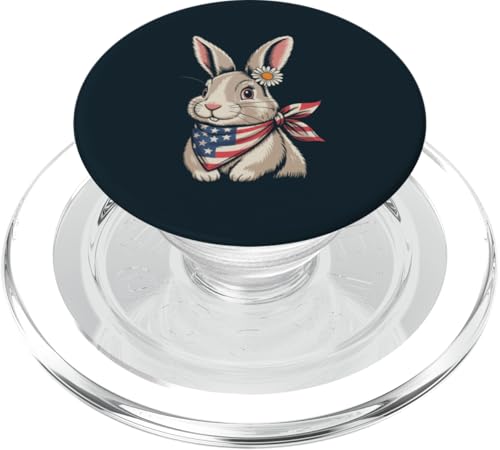Niedliches patriotisches Kaninchen mit amerikanischer Flagge PopSockets PopGrip für MagSafe Niedliches patriotisches Kaninchen mit amerikanischer Flagge PopSockets PopGrip für MagSafe von Rabbit Lover Gifts & Tees