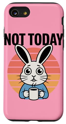 Rabbit Coffee Nicht heute Rabbit Hülle für iPhone SE (2020) / 7 / 8 von Rabbit Lover Gifts & Tees