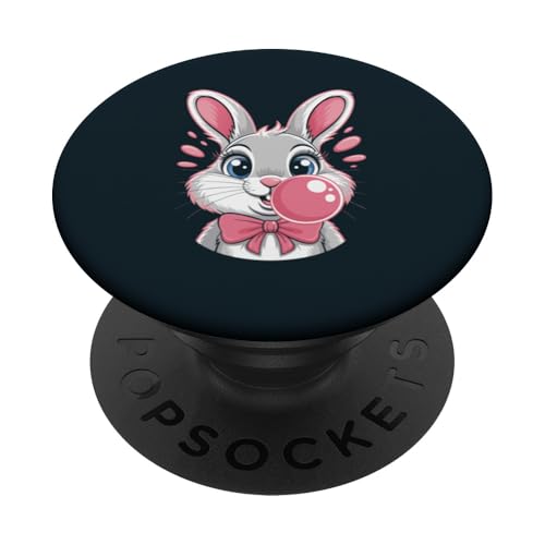 Rabbit Girl Pink Bubblegum Hase PopSockets Klebender PopGrip Rabbit Girl Pink Bubblegum Hase PopSockets Klebender PopGrip von Rabbit Lover Gifts & Tees
