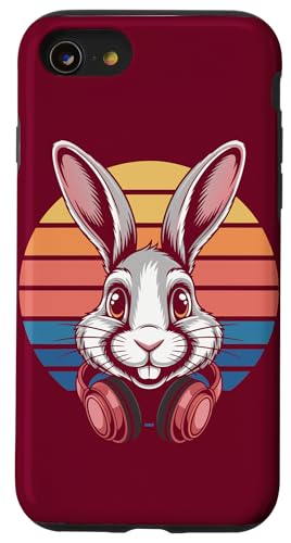 Rabbit Kopfhörer DJ Rabbit Hülle für iPhone SE (2020) / 7 / 8 von Rabbit Lover Gifts & Tees