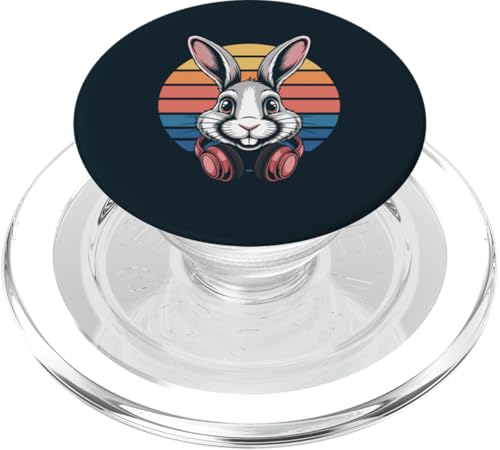Rabbit Kopfhörer DJ Rabbit PopSockets PopGrip für MagSafe Rabbit Kopfhörer DJ Rabbit PopSockets PopGrip für MagSafe von Rabbit Lover Gifts & Tees