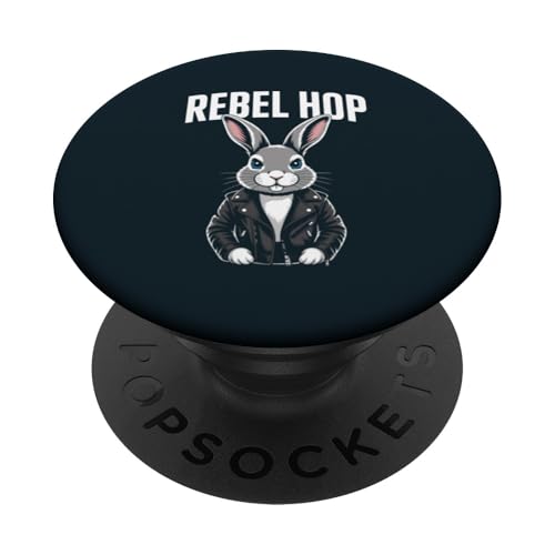 Rabbit Rebel Hop Hase PopSockets Klebender PopGrip Rabbit Rebel Hop Hase PopSockets Klebender PopGrip von Rabbit Lover Gifts & Tees