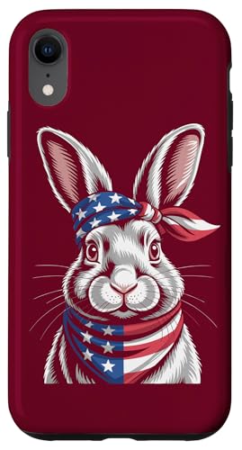USA Hase Amerikanisches Kaninchen Hülle für iPhone XR USA Hase Amerikanisches Kaninchen Hülle für iPhone XR von Rabbit Lover Gifts & Tees