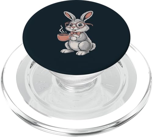 Vintage Hipster Hase Kaffeegläser Hase PopSockets PopGrip für MagSafe Vintage Hipster Hase Kaffeegläser Hase PopSockets PopGrip für MagSafe von Rabbit Lover Gifts & Tees