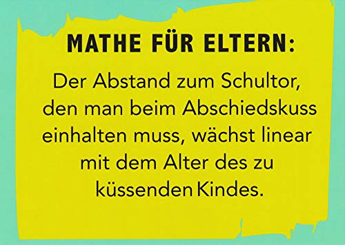 Rabenmütter Postkarte Sprüche & Humor Mathe für Eltern: Der Abstand zum Schultor, von Rabenmütter