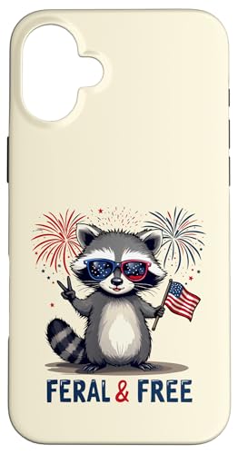 Lustige Waschbär Feral and Free 4. Juli Patriotische USA-Flagge Hülle für iPhone 16 Plus Lustige Waschbär Feral and Free 4. Juli Patriotische USA-Flagge Hülle für iPhone 16 Plus von Raccoon Feral & Free Independence Day 4th of july
