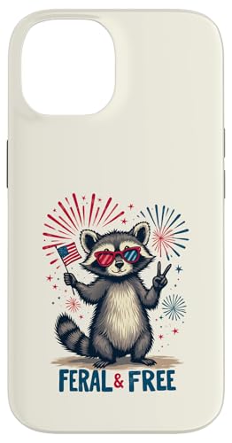 Lustiger Waschbär Feral and Free 4. Juli Patriotische USA-Flagge Hülle für iPhone 14 Lustiger Waschbär Feral and Free 4. Juli Patriotische USA-Flagge Hülle für iPhone 14 von Raccoon Feral & Free Independence Day 4th of july
