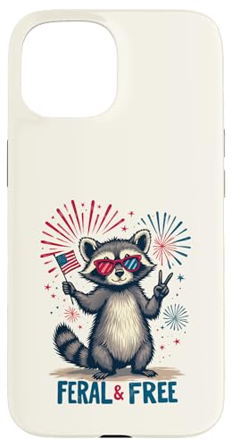 Lustiger Waschbär Feral and Free 4. Juli Patriotische USA-Flagge Hülle für iPhone 15 Lustiger Waschbär Feral and Free 4. Juli Patriotische USA-Flagge Hülle für iPhone 15 von Raccoon Feral & Free Independence Day 4th of july