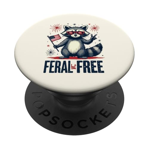 Lustiger Waschbär Feral and Free 4. Juli Patriotische USA-Flagge PopSockets Klebender PopGrip Lustiger Waschbär Feral and Free 4. Juli Patriotische USA-Flagge PopSockets Klebender PopGrip von Raccoon Feral & Free Independence Day 4th of july