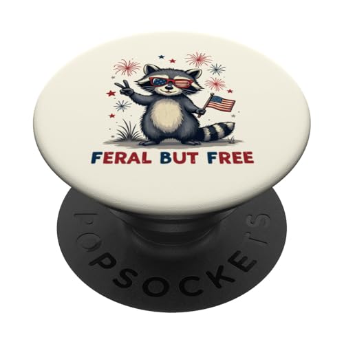 Süße Waschbär Feral but Free 4. Juli Patriotische USA-Flagge PopSockets Klebender PopGrip Süße Waschbär Feral but Free 4. Juli Patriotische USA-Flagge PopSockets Klebender PopGrip von Raccoon Feral & Free Independence Day 4th of july