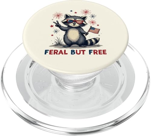 Süße Waschbär Feral but Free 4. Juli Patriotische USA-Flagge PopSockets PopGrip für MagSafe Süße Waschbär Feral but Free 4. Juli Patriotische USA-Flagge PopSockets PopGrip für MagSafe von Raccoon Feral & Free Independence Day 4th of july