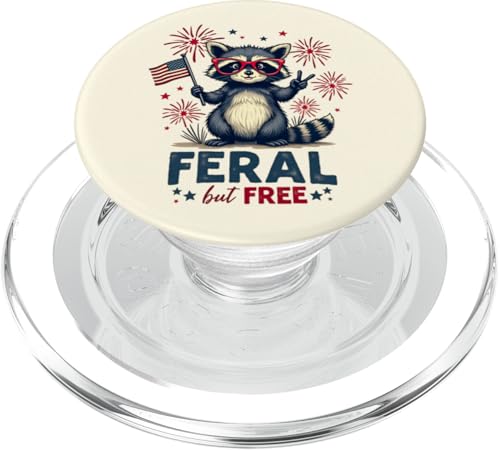 Süße Waschbär Feral but Free 4. Juli Patriotische USA-Flagge PopSockets PopGrip für MagSafe Süße Waschbär Feral but Free 4. Juli Patriotische USA-Flagge PopSockets PopGrip für MagSafe von Raccoon Feral & Free Independence Day 4th of july