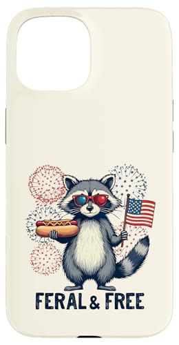 Waschbär Feral and Free 4. Juli Patriotischer Waschbär Hotdog Hülle für iPhone 15 Waschbär Feral and Free 4. Juli Patriotischer Waschbär Hotdog Hülle für iPhone 15 von Raccoon Feral & Free Independence Day 4th of july