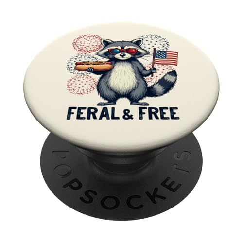 Waschbär Feral and Free 4. Juli Patriotischer Waschbär Hotdog PopSockets Klebender PopGrip Waschbär Feral and Free 4. Juli Patriotischer Waschbär Hotdog PopSockets Klebender PopGrip von Raccoon Feral & Free Independence Day 4th of july