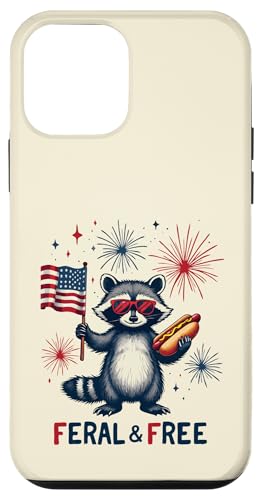Waschbär Feral but Free 4. Juli Patriotischer Waschbär Hotdog Hülle für iPhone 12 mini von Raccoon Feral & Free Independence Day 4th of july