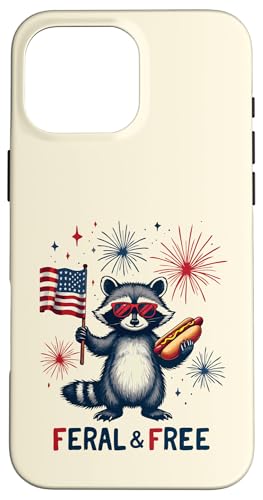 Waschbär Feral but Free 4. Juli Patriotischer Waschbär Hotdog Hülle für iPhone 16 Pro Max Waschbär Feral but Free 4. Juli Patriotischer Waschbär Hotdog Hülle für iPhone 16 Pro Max von Raccoon Feral & Free Independence Day 4th of july