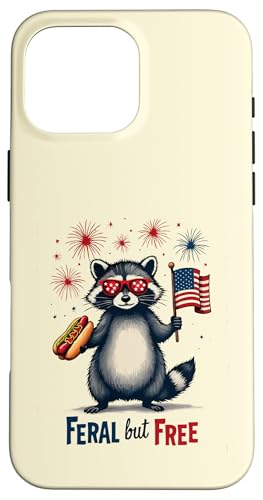 Waschbär Feral but Free 4. Juli Patriotischer Waschbär Hotdog Hülle für iPhone 16 Pro Max Waschbär Feral but Free 4. Juli Patriotischer Waschbär Hotdog Hülle für iPhone 16 Pro Max von Raccoon Feral & Free Independence Day 4th of july