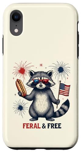 Waschbär Feral but Free 4. Juli Patriotischer Waschbär Hotdog Hülle für iPhone XR Waschbär Feral but Free 4. Juli Patriotischer Waschbär Hotdog Hülle für iPhone XR von Raccoon Feral & Free Independence Day 4th of july