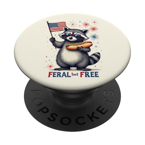 Waschbär Feral but Free 4. Juli Patriotischer Waschbär Hotdog PopSockets Klebender PopGrip Waschbär Feral but Free 4. Juli Patriotischer Waschbär Hotdog PopSockets Klebender PopGrip von Raccoon Feral & Free Independence Day 4th of july