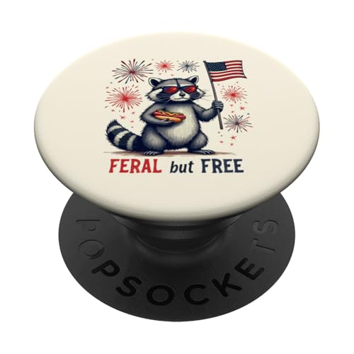 Waschbär Feral but Free 4. Juli Patriotischer Waschbär Hotdog PopSockets Klebender PopGrip Waschbär Feral but Free 4. Juli Patriotischer Waschbär Hotdog PopSockets Klebender PopGrip von Raccoon Feral & Free Independence Day 4th of july