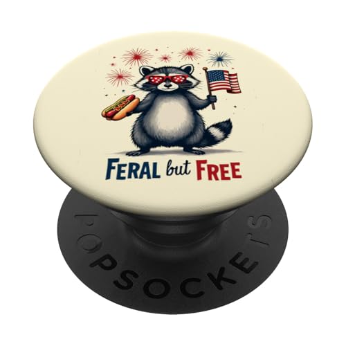 Waschbär Feral but Free 4. Juli Patriotischer Waschbär Hotdog PopSockets Klebender PopGrip Waschbär Feral but Free 4. Juli Patriotischer Waschbär Hotdog PopSockets Klebender PopGrip von Raccoon Feral & Free Independence Day 4th of july