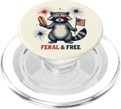Waschbär Feral but Free 4. Juli Patriotischer Waschbär Hotdog PopSockets PopGrip für MagSafe Waschbär Feral but Free 4. Juli Patriotischer Waschbär Hotdog PopSockets PopGrip für MagSafe von Raccoon Feral & Free Independence Day 4th of july
