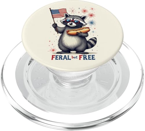 Waschbär Feral but Free 4. Juli Patriotischer Waschbär Hotdog PopSockets PopGrip für MagSafe Waschbär Feral but Free 4. Juli Patriotischer Waschbär Hotdog PopSockets PopGrip für MagSafe von Raccoon Feral & Free Independence Day 4th of july