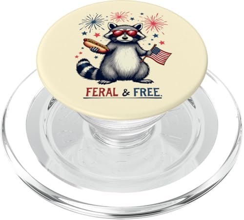 Waschbär Feral but Free 4. Juli Patriotischer Waschbär Hotdog PopSockets PopGrip für MagSafe Waschbär Feral but Free 4. Juli Patriotischer Waschbär Hotdog PopSockets PopGrip für MagSafe von Raccoon Feral & Free Independence Day 4th of july